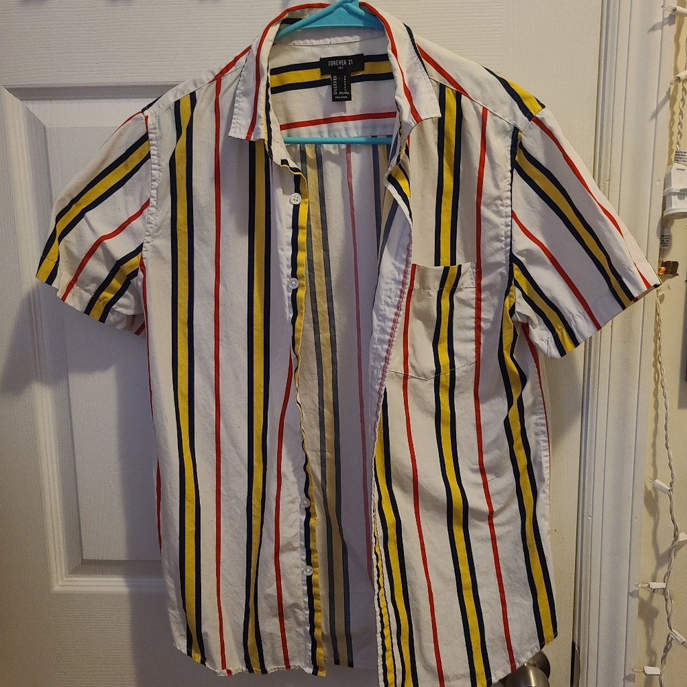 Striped white shirt